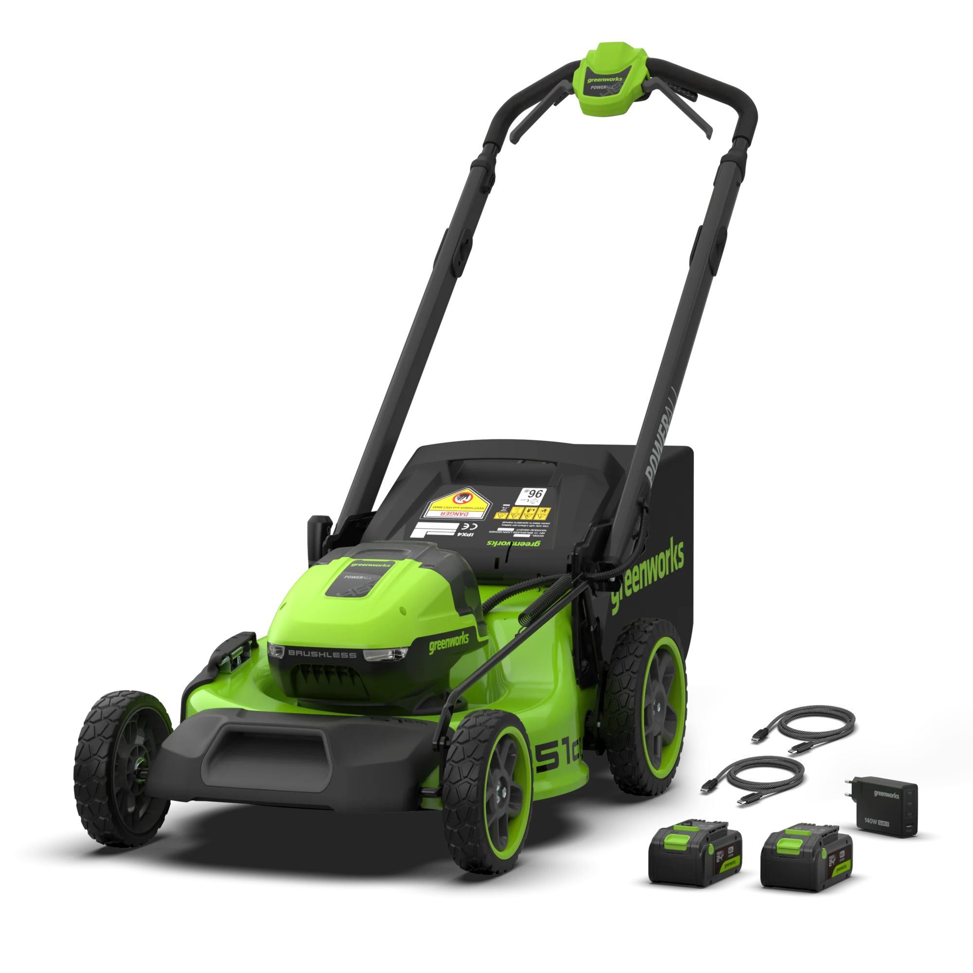 POWERALL 48V (24V x 2) Tondeuse 51cm Autotractée - 2x Batteries 6Ah